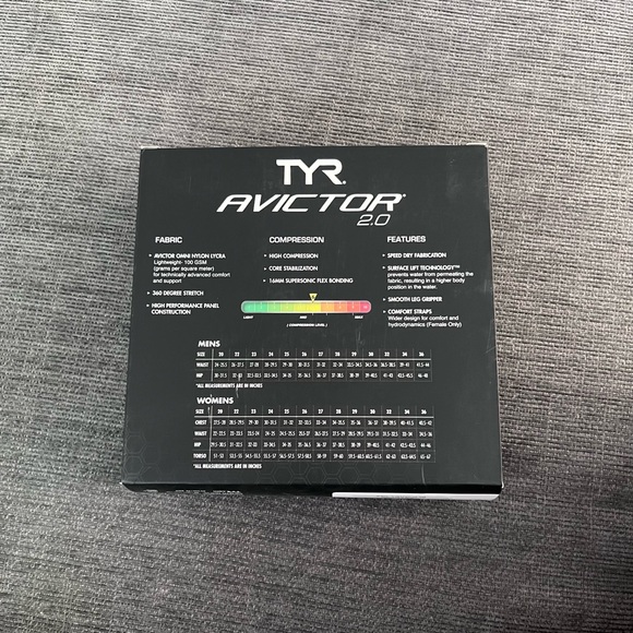 NWT: TYR Women's Avictor 2.0 Swimsuit in Black and Gray, Open Back - Picture 9 of 9